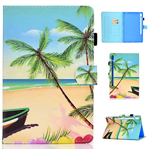Yoagoal Hülle für Galaxy Tab S6 - Premium PU Leder Ständer mit Kartenfächern und Multi-Angle Business Folio Case Cover für Samsung Galaxy Tab S6 T860/T865 10.5 (Beach) von Yoagoal