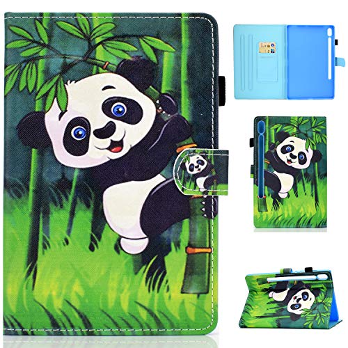 Yoagoal Hülle für Galaxy Tab S6 - Premium PU Leder Ständer mit Kartenfächern und Multi-Angle Business Folio Case Cover für Samsung Galaxy Tab S6 T860/T865 10.5 (Panda) von Yoagoal