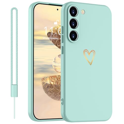 Yoawiful für Samsung Galaxy A55 Hülle Silikon Kameraschutz Niedliches Herzmuster Handyhülle Samsung A55 Case 5G mit 1 Lanyard, stoßfest dünn weich Kratzfest Schutzhülle MintGrün Yoawiful für Samsung Galaxy A55 Hülle Silikon Kameraschutz Niedliches Herzmuster Handyhülle Samsung A55 Case 5G mit 1 Lanyard, stoßfest dünn weich Kratzfest Schutzhülle MintGrün von Yoawiful