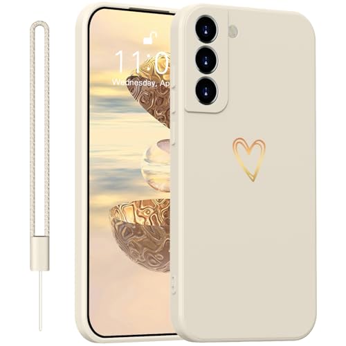 Yoawiful für Samsung Galaxy S21 FE Hülle Silikon Kameraschutz Niedliches Herzmuster Handyhülle Samsung S21 FE Case 5G mit 1 Lanyard, stoßfest dünn weich Kratzfest Schutzhülle Weiß Yoawiful für Samsung Galaxy S21 FE Hülle Silikon Kameraschutz Niedliches Herzmuster Handyhülle Samsung S21 FE Case 5G mit 1 Lanyard, stoßfest dünn weich Kratzfest Schutzhülle Weiß von Yoawiful