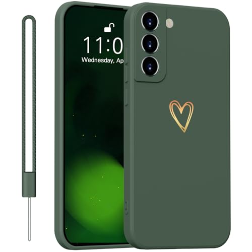 Yoawiful für Samsung Galaxy S21 FE Hülle Silikon Kameraschutz Niedliches Herzmuster Handyhülle Samsung S21 FE Case 5G mit 1 Lanyard, stoßfest dünn weich Kratzfest Schutzhülle grün Yoawiful für Samsung Galaxy S21 FE Hülle Silikon Kameraschutz Niedliches Herzmuster Handyhülle Samsung S21 FE Case 5G mit 1 Lanyard, stoßfest dünn weich Kratzfest Schutzhülle grün von Yoawiful