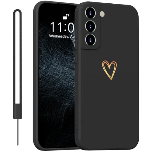 Yoawiful für Samsung Galaxy S21 FE Hülle Silikon Kameraschutz Niedliches Herzmuster Handyhülle Samsung S21 FE Case 5G mit 1 Lanyard, stoßfest dünn weich Kratzfest Schutzhülle schwarz Yoawiful für Samsung Galaxy S21 FE Hülle Silikon Kameraschutz Niedliches Herzmuster Handyhülle Samsung S21 FE Case 5G mit 1 Lanyard, stoßfest dünn weich Kratzfest Schutzhülle schwarz von Yoawiful