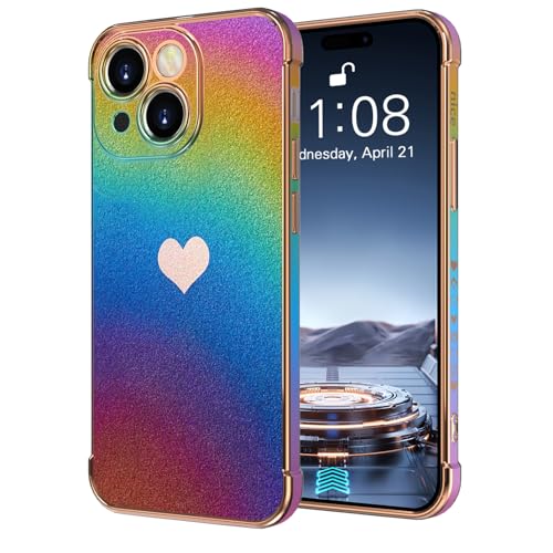 Yoawiful für iPhone 13 Hülle Fluoreszierende niedliches herzförmiges Muster Handyhülle iPhone 13 Silikon Kameraschutz Anti Fall iPhone 13 Case Bunte Yoawiful für iPhone 13 Hülle Fluoreszierende niedliches herzförmiges Muster Handyhülle iPhone 13 Silikon Kameraschutz Anti Fall iPhone 13 Case Bunte von Yoawiful