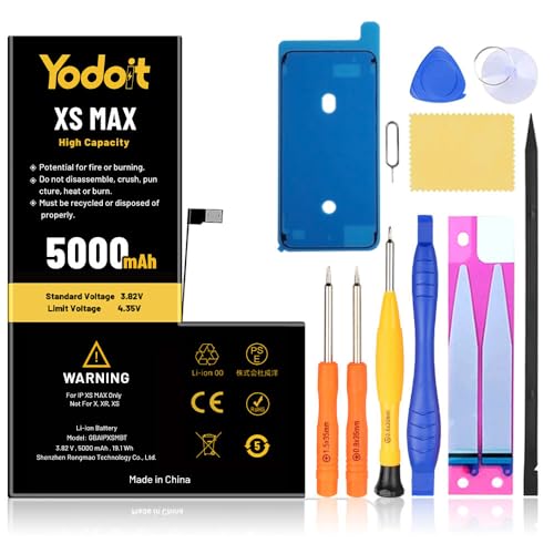 Yodoit 5000mAh Akku für Phone XS maxe Ersatzbatterie mit hoher Kapazitäts -Batterie 0 Zyklus für Modell A1921, A2101, A2102, A2103, A2104 mit vollständigen Reparaturwerkzeugen Kits von Yodoit
