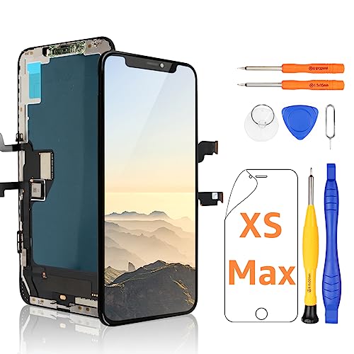 Yodoit Display für Phone XS Max LCD Bildschirm Vormontiert Komplett Vormontiert Glas Ersatz mit Reparaturset 6,5 Zoll. Schwarz von Yodoit