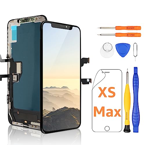 Yodoit Display für Phone XS Max LCD Bildschirm Vormontiert Komplett Vormontiert Glas Ersatz mit Reparaturset 6,5 Zoll. Schwarz Yodoit Display für Phone XS Max LCD Bildschirm Vormontiert Komplett Vormontiert Glas Ersatz mit Reparaturset 6,5 Zoll. Schwarz von Yodoit