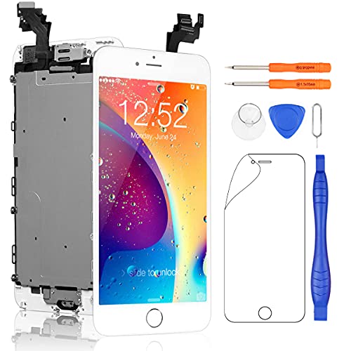 Yodoit Komplett Display für iPhone 6 Plus LCD Bildschirm vormontiert Weiß mit homebutton, Digitizer Montage Glas Touchscreen mit Frontkamera Näherungssensor Reparaturset Ersatzbildschirm + Werkzeuge Yodoit Komplett Display für iPhone 6 Plus LCD Bildschirm vormontiert Weiß mit homebutton, Digitizer Montage Glas Touchscreen mit Frontkamera Näherungssensor Reparaturset Ersatzbildschirm + Werkzeuge von Yodoit