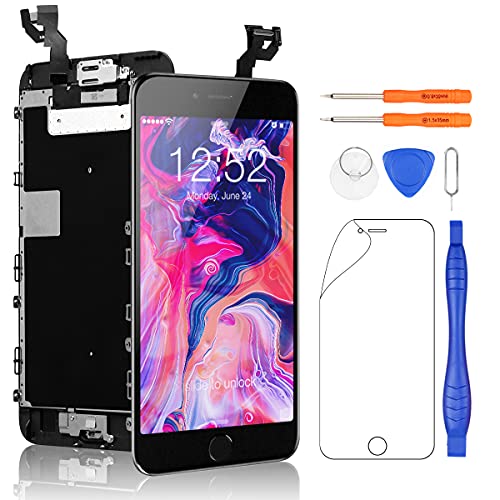 Yodoit Komplett Display für iPhone 6s Plus LCD Bildschirm vormontiert Schwarz mit homebutton, Digitizer Montage Glas Touchscreen + Frontkamera Näherungssensor Reparaturset Ersatzbildschirm + Werkzeuge Yodoit Komplett Display für iPhone 6s Plus LCD Bildschirm vormontiert Schwarz mit homebutton, Digitizer Montage Glas Touchscreen + Frontkamera Näherungssensor Reparaturset Ersatzbildschirm + Werkzeuge von Yodoit