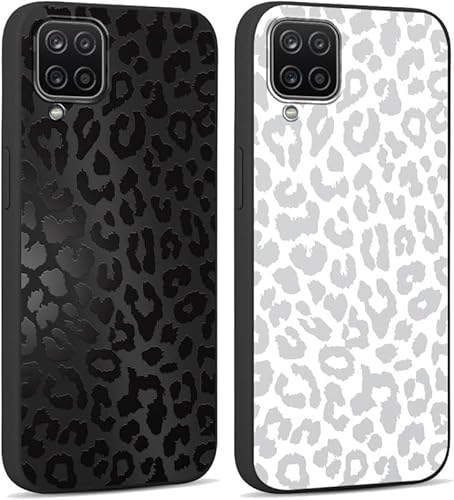 Yoedge 2 Stück HandyHülle für Samsung Galaxy A12/A12 Nacho 4G Hülle 6,5", Schutzhülle für Samsung A12 Case 3D Leopard Muster Design Aesthetic Mädchen Junge Geschenk TPU Silikon Stoßfest Cover, Schwarz Yoedge 2 Stück HandyHülle für Samsung Galaxy A12/A12 Nacho 4G Hülle 6,5", Schutzhülle für Samsung A12 Case 3D Leopard Muster Design Aesthetic Mädchen Junge Geschenk TPU Silikon Stoßfest Cover, Schwarz von Yoedge
