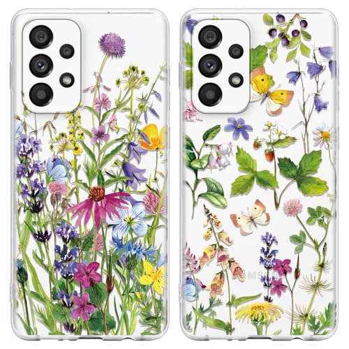 Yoedge 2 Stück Handyhülle für Samsung Galaxy A54 5G Hülle, Transparent Blumen Schmetterling Muster Mädchen Aesthetic Handyhülle Dünn Weich Schlanke Silikon Stoßfest Schutzhülle für Samsung A54 5G 6,4" Yoedge 2 Stück Handyhülle für Samsung Galaxy A54 5G Hülle, Transparent Blumen Schmetterling Muster Mädchen Aesthetic Handyhülle Dünn Weich Schlanke Silikon Stoßfest Schutzhülle für Samsung A54 5G 6,4" von Yoedge