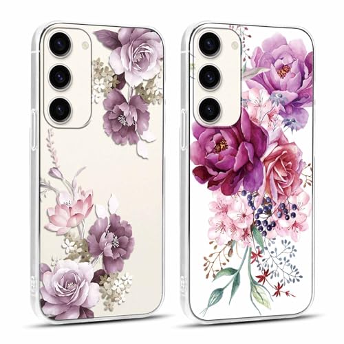 Yoedge 2 Stück Durchsichtig Handyhülle für Samsung Galaxy S23 5G Hülle, Transparent Blumen Muster Frauen Mädchen Aesthetic, Handyhülle Dünn Weich Schlanke Silikon Stoßfest Schutzhülle 6,1" Yoedge 2 Stück Durchsichtig Handyhülle für Samsung Galaxy S23 5G Hülle, Transparent Blumen Muster Frauen Mädchen Aesthetic, Handyhülle Dünn Weich Schlanke Silikon Stoßfest Schutzhülle 6,1" von Yoedge