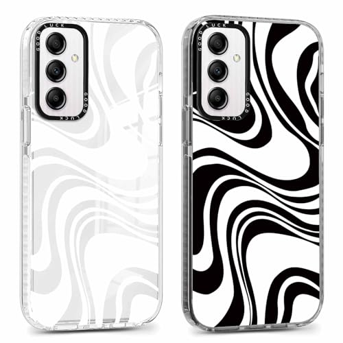 Yoedge 2 Stück Handyhülle für iPhone 12 Mini Hülle 5,4", Wirbel Muster Frauen Mädchen Aesthetic Handyhülle, Transparent Dünn Weich Silikon TPU Slim Stoßfest Kratzfest Schutzhülle für iPhone 12 Mini von Yoedge