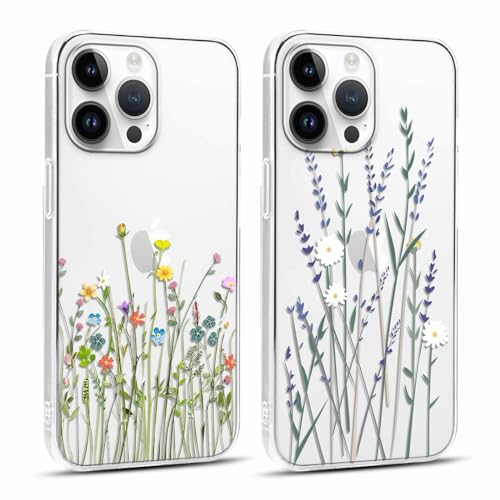 Yoedge 2 Stück Handyhülle für iPhone 14 Pro Max Hülle,Transparent Blumen Muster Mädchen Aesthetic Flowers Handyhülle Weich Durchsichtig Schlanke Silikon Stoßfest Schutzhülle für iPhone 14 Pro Max 6,7" Yoedge 2 Stück Handyhülle für iPhone 14 Pro Max Hülle,Transparent Blumen Muster Mädchen Aesthetic Flowers Handyhülle Weich Durchsichtig Schlanke Silikon Stoßfest Schutzhülle für iPhone 14 Pro Max 6,7" von Yoedge