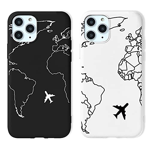 Yoedge [2 Stück für Oppo A74 / Oppo A54 5G Hülle, Weiß + Schwarz Matt Weich Silikon Handyhülle, Ultra Dünn TPU Schutzhülle mit Stoßfest Kratzfest Mode Flugzeug Muster Handytasche für Oppo A54 5G 6,5" Yoedge [2 Stück für Oppo A74 / Oppo A54 5G Hülle, Weiß + Schwarz Matt Weich Silikon Handyhülle, Ultra Dünn TPU Schutzhülle mit Stoßfest Kratzfest Mode Flugzeug Muster Handytasche für Oppo A54 5G 6,5" von Yoedge