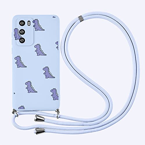 Yoedge 2 in 1 Handykette Handyhülle für Huawei P smart 2019 6,21" hülle,Silikon Motiv mit Kordel zum Umhängen,Verstellbarer Necklace,Vollkörperschutz Stoßfest Phone Cover für Honor 10 Lite,Krokodil von Yoedge