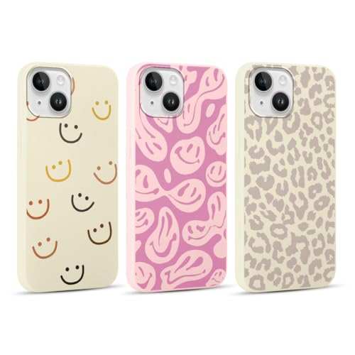 Yoedge 3 Stück Hülle für Apple iPhone 12 Mini 5,4" mit Muster Aesthetic, Weich TPU Ultra Dünnes Soft Slim Flüssig Silikon Handyhülle Con Motiv, Stoßfeste Case Cover für iPhone12 Mini, Smile Yoedge 3 Stück Hülle für Apple iPhone 12 Mini 5,4" mit Muster Aesthetic, Weich TPU Ultra Dünnes Soft Slim Flüssig Silikon Handyhülle Con Motiv, Stoßfeste Case Cover für iPhone12 Mini, Smile von Yoedge