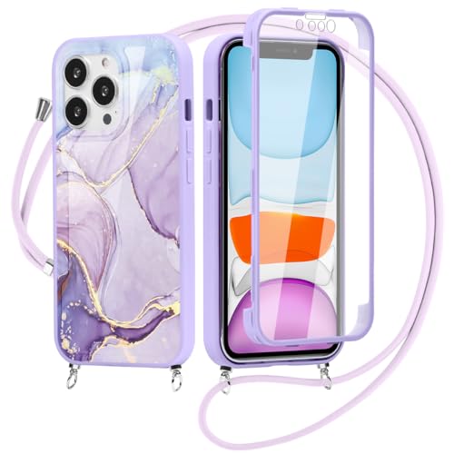 Yoedge 360 Grad Handyhülle Handykette für Samsung Galaxy A54 5G 6,4", Necklace Silikon TPU Fullbody Schutzhülle mit Integriertem Displayschutz Transparent Stoßfest Hülle mit Band zum Umhängen-Marmor 4 Yoedge 360 Grad Handyhülle Handykette für Samsung Galaxy A54 5G 6,4", Necklace Silikon TPU Fullbody Schutzhülle mit Integriertem Displayschutz Transparent Stoßfest Hülle mit Band zum Umhängen-Marmor 4 von Yoedge