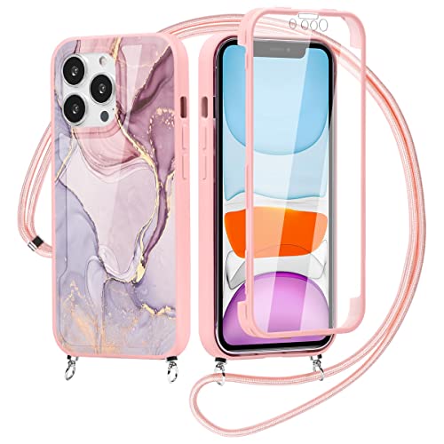 Yoedge 360 Grad Hülle Handykette für Xiaomi 11T/11T Pro 5G 6,67", Necklace Silikon TPU Fullbody Schutzhülle mit Integriertem Displayschutz Transparent Stoßfest Hülle mit Band zum Umhängen - Marmor 1 Yoedge 360 Grad Hülle Handykette für Xiaomi 11T/11T Pro 5G 6,67", Necklace Silikon TPU Fullbody Schutzhülle mit Integriertem Displayschutz Transparent Stoßfest Hülle mit Band zum Umhängen - Marmor 1 von Yoedge