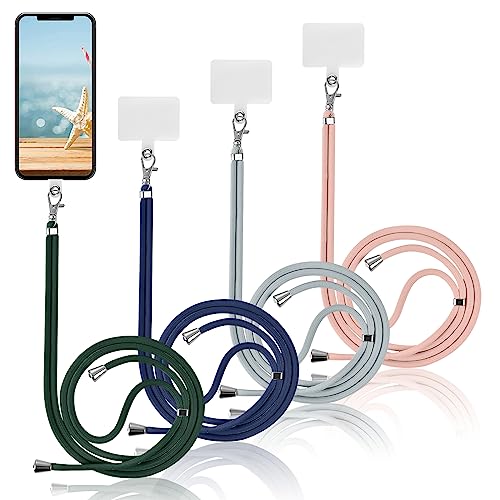 Yoedge Universal Handykette Geeignet für alle Smartphones, Einstellbar Schlüsselband Halsband Kordel zum Umhängen, Kompatibel mit iPhone/Samsung/Xiaomi/Huawei - Dunkelgrün/Blau/Grau/Rosa Yoedge Universal Handykette Geeignet für alle Smartphones, Einstellbar Schlüsselband Halsband Kordel zum Umhängen, Kompatibel mit iPhone/Samsung/Xiaomi/Huawei - Dunkelgrün/Blau/Grau/Rosa von Yoedge