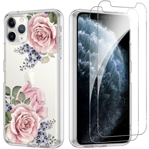 Yoedge Handyhülle für iPhone 11 Pro 5,8'' Hülle mit 2 Stück Schutzfolie Schutzglas, Aesthetic Design Mädchen Muster Klare Schutzhülle, Dünne Silikon Transparent Hülle für iPhone 11 Pro, Blume 10 Yoedge Handyhülle für iPhone 11 Pro 5,8'' Hülle mit 2 Stück Schutzfolie Schutzglas, Aesthetic Design Mädchen Muster Klare Schutzhülle, Dünne Silikon Transparent Hülle für iPhone 11 Pro, Blume 10 von Yoedge