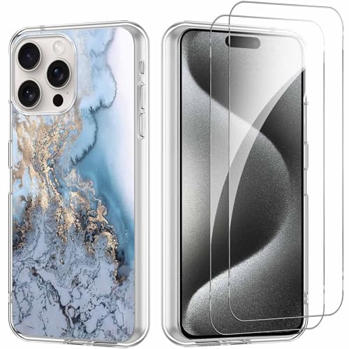 Yoedge Handyhülle für iPhone 15 Pro Max 6,7'' Hülle mit 2 Stück Schutzfolie Schutzglas, Aesthetic Design Mädchen Muster Klare Schutzhülle, Dünne Silikon Transparent Hülle für iPhone 15 Pro Max, Marmor Yoedge Handyhülle für iPhone 15 Pro Max 6,7'' Hülle mit 2 Stück Schutzfolie Schutzglas, Aesthetic Design Mädchen Muster Klare Schutzhülle, Dünne Silikon Transparent Hülle für iPhone 15 Pro Max, Marmor von Yoedge