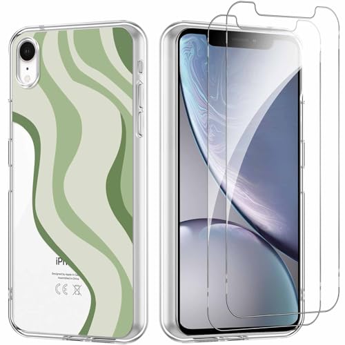 Yoedge Handyhülle für iPhone XR 6,1'' Hülle mit 2 Stück Schutzfolie Schutzglas, Aesthetic Design Mädchen Muster Klare Schutzhülle, Dünne Silikon Transparent Hülle für iPhone XR, Kunst Yoedge Handyhülle für iPhone XR 6,1'' Hülle mit 2 Stück Schutzfolie Schutzglas, Aesthetic Design Mädchen Muster Klare Schutzhülle, Dünne Silikon Transparent Hülle für iPhone XR, Kunst von Yoedge