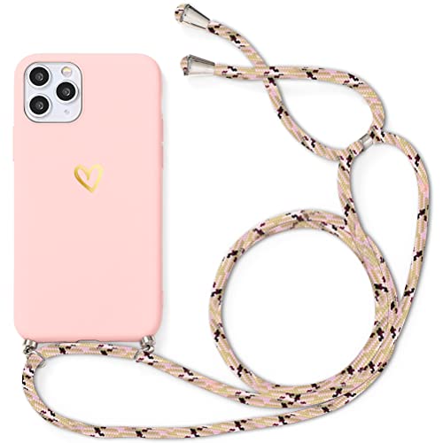 Yoedge Handykette Handyhülle für Apple iPhone 13 mini Hülle mit Band 5,4", Gold Love Herz Muster Design Aesthetic Schutzhülle Kordel zum Umhängen Liebesherz Stoßfest Cover für iPhone 13 mini Case,Rosa Yoedge Handykette Handyhülle für Apple iPhone 13 mini Hülle mit Band 5,4", Gold Love Herz Muster Design Aesthetic Schutzhülle Kordel zum Umhängen Liebesherz Stoßfest Cover für iPhone 13 mini Case,Rosa von Yoedge