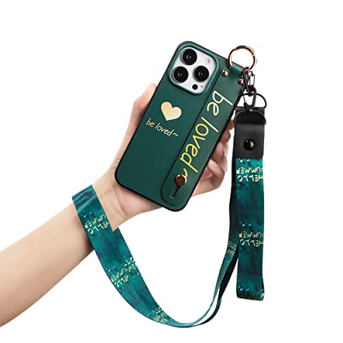 Yoedge Handykette Handyhülle für Apple iPhone 14 mit Armband 6,1", Weiche Dünn TPU Silikon Stoßfest Schutzhülle zum Umhängen Kordel Necklace Hülle mit Verstellbarer Handschlaufe, Beloved von Yoedge