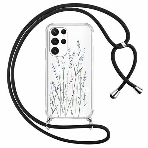 Yoedge Handykette Handyhülle für Samsung Galaxy S22 Ultra 5G 6,8" Hülle mit Band, Silikon TPU + PC Stoßfest Schutzhülle mit Kordel zum Umhängen, Durchsichtig Case mit Aesthetic Muster,Blumen 1 Yoedge Handykette Handyhülle für Samsung Galaxy S22 Ultra 5G 6,8" Hülle mit Band, Silikon TPU + PC Stoßfest Schutzhülle mit Kordel zum Umhängen, Durchsichtig Case mit Aesthetic Muster,Blumen 1 von Yoedge