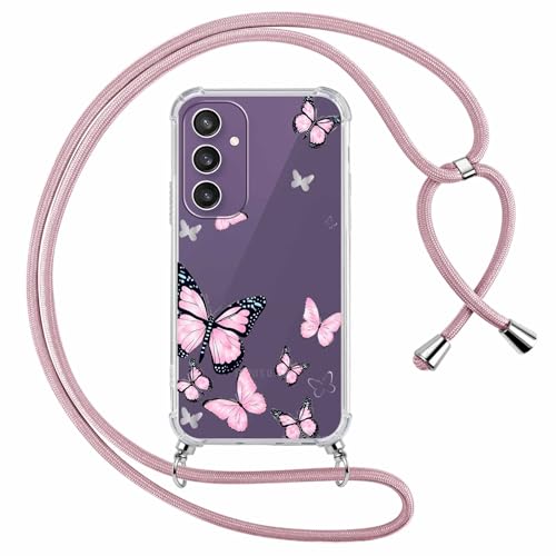 Yoedge Handykette Handyhülle für Samsung Galaxy S23 FE 6,4" Hülle mit Band, Durchsichtig Aesthetic Muster Schmetterling Case mit Kordel, Weiche Silikon TPU + PC Stoßfest Cover für Samsung S23 FE, 04 Yoedge Handykette Handyhülle für Samsung Galaxy S23 FE 6,4" Hülle mit Band, Durchsichtig Aesthetic Muster Schmetterling Case mit Kordel, Weiche Silikon TPU + PC Stoßfest Cover für Samsung S23 FE, 04 von Yoedge