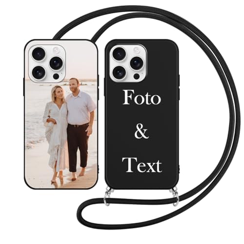 Yoedge Handykette Personalisierte Handyhülle für iPhone 15 Pro Schwarz Hülle mit Band Kordel 6,1", Selbst Gestalten/personalisiert mit Foto Bild Text Individuelle Schutzhülle Cover für iPhone 15 Pro Yoedge Handykette Personalisierte Handyhülle für iPhone 15 Pro Schwarz Hülle mit Band Kordel 6,1", Selbst Gestalten/personalisiert mit Foto Bild Text Individuelle Schutzhülle Cover für iPhone 15 Pro von Yoedge