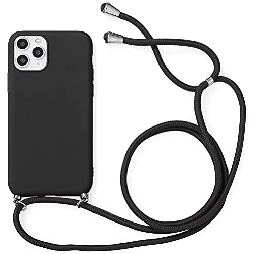 Yoedge Handykette kompatibel mit Huawei Mate 20 Pro mit Band Schnur 6,39", Smartphone Necklace Hülle mit Kordel zum Umhängen TPU Bumper Stoßfest Silikon Anti-Drop Hülle Clear Back Cover, schwarz von Yoedge