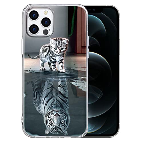 Yoedge Hülle Kompatibel mit Google Pixel 7 5G, Transparent Silikon Weich TPU Schutzhülle Stoßfest Handyhülle [Anti-Gelb] [Anti-Kratzer], Mode Muster Case für Google Pixel 7 5G 6,3", Tiger 3 von Yoedge