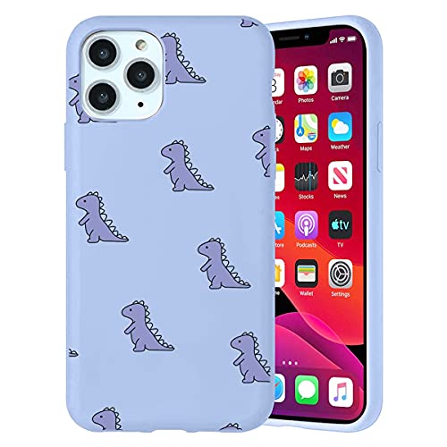 Yoedge Hülle für Apple iPhone 12/12 Pro 6,1", Violett Silikon Ultra Dünn Stoßfeste Handyhülle mit Schön Muster Motiv, Soft TPU Bumper Ganzkörper Schutz Schutzhülle Case für iPhone 12 Pro - Krokodil von Yoedge