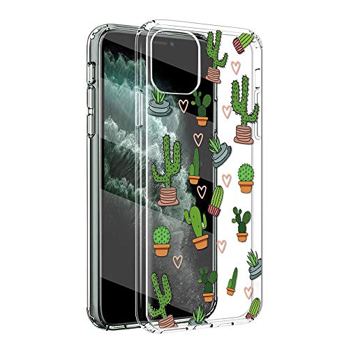 Yoedge Hülle für Samsung Galaxy A22 (4G) -6,4 Zoll Weiche Transparent TPU Ultradünne Stoßfeste Handyhülle Flexibel Silikon Bumper Schutzhülle mit Niedliches Muster für Samsung A22, Kaktus von Yoedge