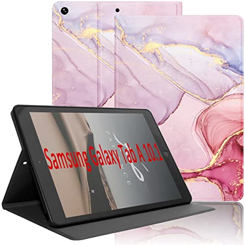 Yoedge Hülle für Samsung Galaxy Tab A 10.1 2019 (SM-T510/T515), Ultra Dünn Leicht SchutzHülle mit Standfunktion TPU Rücken Slim PU Leder Smart Folio Tablet Cover für Galaxy Tab A 10.1 2019, Marmor 1 von Yoedge