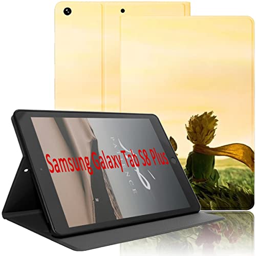 Yoedge Hülle für Samsung Galaxy Tab S8 Plus 2022/Tab S7 FE 2021/Tab S7 Plus 2020 12,4",Ultra Dünn Leicht SchutzHülle mit Standfunktion TPU Rücken Slim PU Leder Smart Folio Tablet Cover,Little Prince 1 von Yoedge