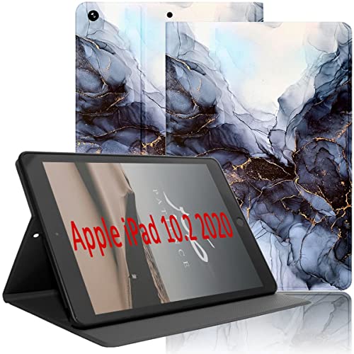 Yoedge Hülle für iPad 10,2 Zoll, iPad 9./8./7. Generation, Ultra Dünn Leicht SchutzHülle mit Standfunktion TPU Rücken Slim PU Leder Smart Folio Tablet Cover für iPad 10,2" 2021/2020/2019, Marmor 2 von Yoedge
