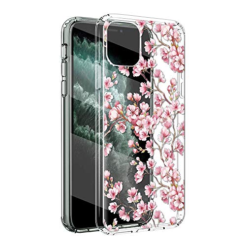 Yoedge Klar Silikon Hülle für iPhone 12 Mini 5.4Zoll Handy Case Stylische TPU Handyhülle Transparente Schutzhülle und Stilvoll Muster Handyhülle für iPhone12Mini Bumper Handyskins - Kirschblüten von Yoedge