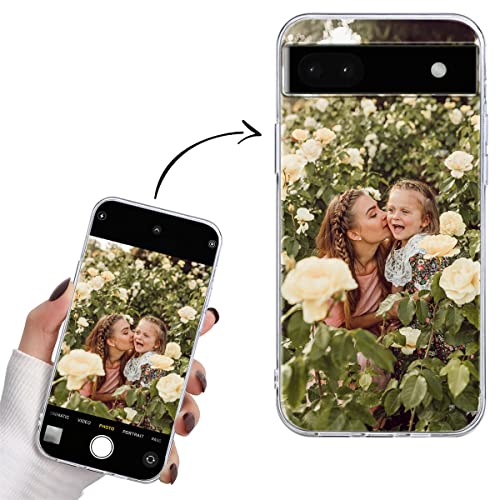 Yoedge Personalisierte Handyhülle für Google Pixel 6a（5G） Hülle Selbst Gestalten mit Eigenem Foto Bild Text Personalisiert Case Individuelle Geschenk Schutzhülle Transparent Cover 6, 2/'' von Yoedge