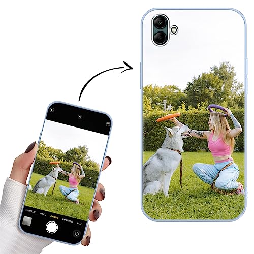 Yoedge Personalisierte Handyhülle für Samsung Galaxy A04 Hülle Selbst Gestalten mit Eigenem Foto Bild Text Personalisiert Case Individuelle Geschenk Schutzhülle Blau Cover für Samsung A04 6,5" Yoedge Personalisierte Handyhülle für Samsung Galaxy A04 Hülle Selbst Gestalten mit Eigenem Foto Bild Text Personalisiert Case Individuelle Geschenk Schutzhülle Blau Cover für Samsung A04 6,5" von Yoedge