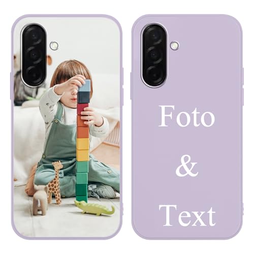 Yoedge Personalisierte Handyhülle für Samsung Galaxy A26 5G Hülle Personalisiert 6,64", Lila Hülle mit Eigenem Foto Bedrucken Bild Text Individuelle Schutzhülle Selbst Gestalten für Samsung A26 5G Yoedge Personalisierte Handyhülle für Samsung Galaxy A26 5G Hülle Personalisiert 6,64", Lila Hülle mit Eigenem Foto Bedrucken Bild Text Individuelle Schutzhülle Selbst Gestalten für Samsung A26 5G von Yoedge