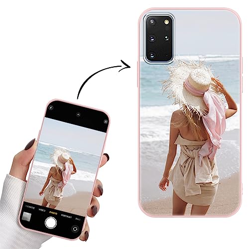 Yoedge Personalisierte Handyhülle für Samsung Galaxy S20 Plus Hülle Selbst Gestalten Eigenem Foto Bild Text Personalisiert Case Individuelle Geschenk Schutzhülle Rosa Cover für Samsung S20 Plus 6,7" von Yoedge