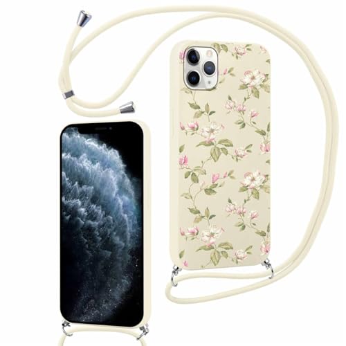 Yoedge Schutzhülle für iPhone 11 Pro Max mit Kordel, 6,5 Zoll, dünn, weich, Silikon, TPU, Schutzhülle mit ästhetischem Motiv, stoßfest, Bumper mit verstellbarem Band, Blume 3 Yoedge Schutzhülle für iPhone 11 Pro Max mit Kordel, 6,5 Zoll, dünn, weich, Silikon, TPU, Schutzhülle mit ästhetischem Motiv, stoßfest, Bumper mit verstellbarem Band, Blume 3 von Yoedge
