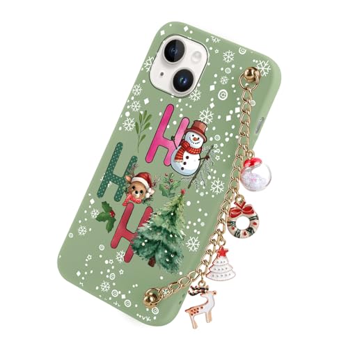 Yoedge Weihnachten Handykette Handyhülle für iPhone 14 Plus 6,7" Hülle mit Band, Weihnachts Schutzhülle mit Muster Hirsch, Weich Silikon TPU Stoßfest Christmas Case Cover für iPhone 14 Plus, Grün Yoedge Weihnachten Handykette Handyhülle für iPhone 14 Plus 6,7" Hülle mit Band, Weihnachts Schutzhülle mit Muster Hirsch, Weich Silikon TPU Stoßfest Christmas Case Cover für iPhone 14 Plus, Grün von Yoedge