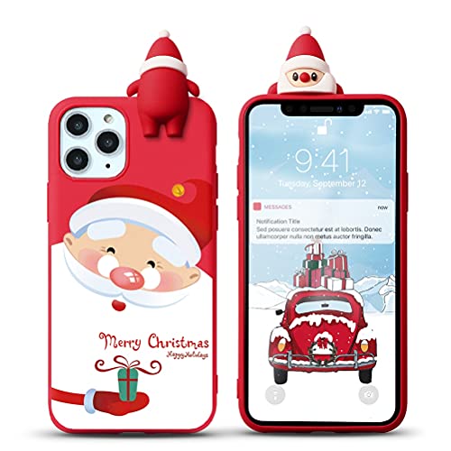 Yoedge für Samsung Galaxy A13 4G 6,6" Hülle, 3D Karikatur Puppe Rot Silikon TPU Weihnachten Schutzhülle [Slim Stoßfest] Cartoon Muster Motiv Handyhülle Case Cover für Samsung A13 4G, Weihnachtsmann 2 von Yoedge