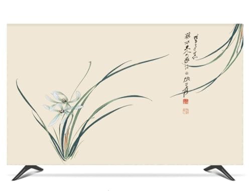 Yoeoefuo 42" - 85" Tv Abdeckung Schutzhülle TV/PC Abdeckung Bildschirmschutz Staubschutz Anti-Kratz Fernseher Schutz Cover Polyestersoff Art Printing TV Slipcover(Stil 1,42-50in) von Yoeoefuo