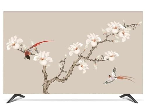 Yoeoefuo 42" - 85" Tv Abdeckung Schutzhülle TV/PC Abdeckung Bildschirmschutz Staubschutz Anti-Kratz Fernseher Schutz Cover Polyestersoff Art Printing TV Slipcover(Stil 3,55-60in) von Yoeoefuo
