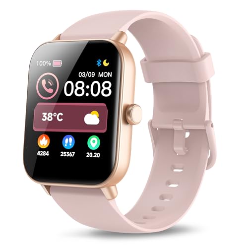 Smartwatch Damen mit Telefonfunktion und Alexa Built-in, 1.8" Fitnessuhr Damen mit Schrittzähler Herzfrequenz SpO2, Schlafmonitor Watch, 100+ Sportmodi Uhr, IP68 Wasserdichte Sportuhr für Android iOS von Yoever