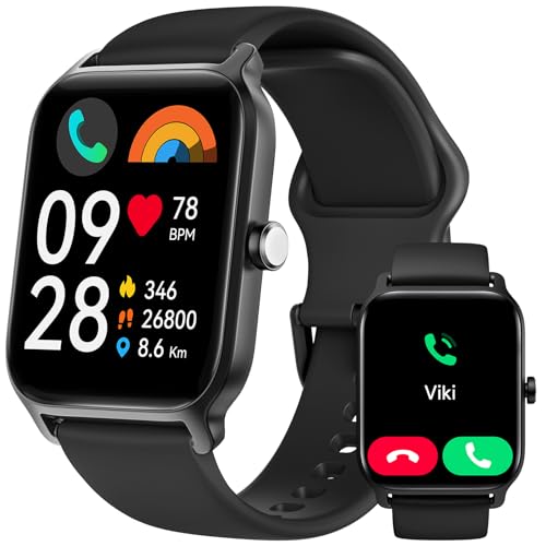 Smartwatch Herren Damen mit Telefonfunktion, Alexa Integriert 1,8" Fitnessuhr Herren mit Herzfrequenz SpO2 Schlafmonitor, Schrittzähler Uhr, 100 Sportmodi, IP68 Wasserdichte Sportuhr für Android iOS von Yoever